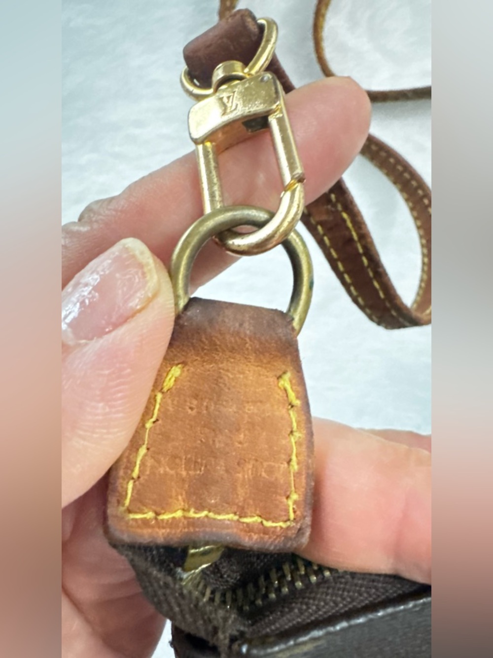 Louis Vuitton crossbody brown monogram canvas pochette removable strap bag - Picture 7 of 15